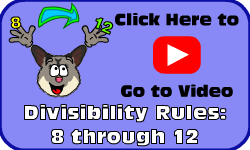 Click here to go to the Divisibility Rules 8 through 12 video