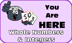 Click here to go to the Whole Numbers & Integers video